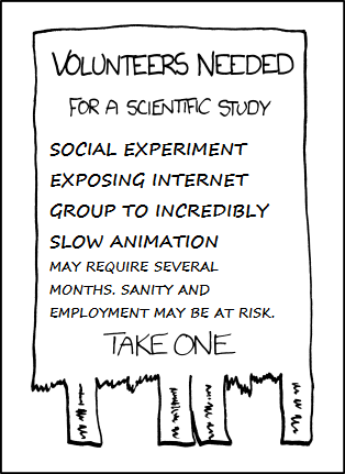 Volunteers needed to come up with a better title text